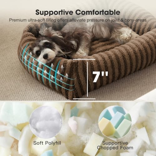 MIXJOY Dog Bed for Medium Small Size Dog, Washable Medium Dogs Bed - Image 2