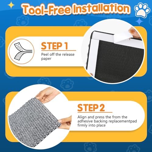 Wall Cat Scratcher for Indoor Cats, Corner Furniture Protector Light Grey - Image 6