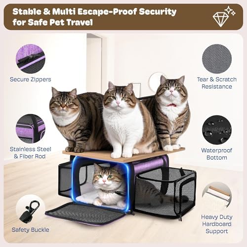 Top and 2 Sides Expandable Cat Carrier 18x13.5x9.5 TSA Airline Approved - Image 5