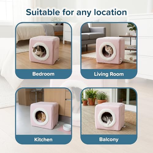 Cat House - Indoor Bed with Removable Foam Cushion - Cat Cave - Image 6