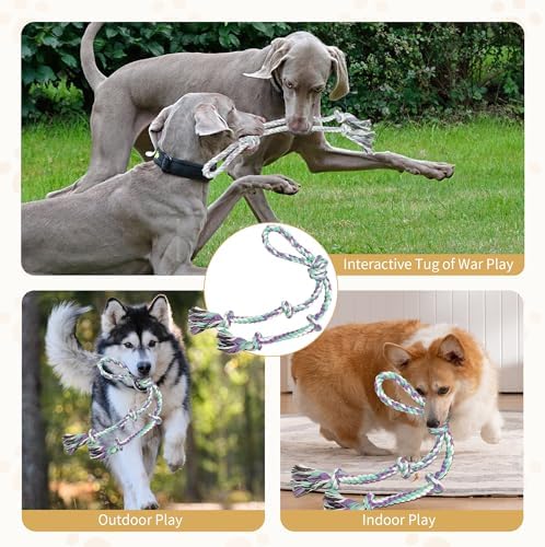 Dog Rope Toys for Large/Medium Aggressive Chewers, Tough Cotton Chew Toy - Image 7