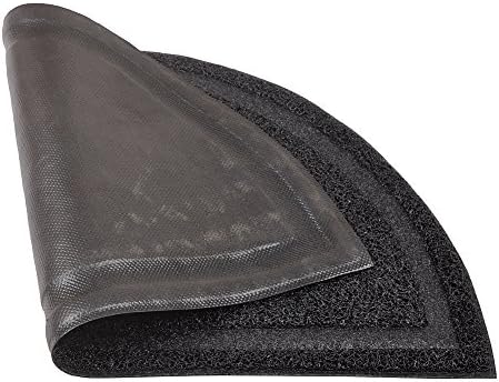 DM Cat Paw Print Litter Box Mat, Door Mat, Kitty Litter Rug, Half Circle - Image 2