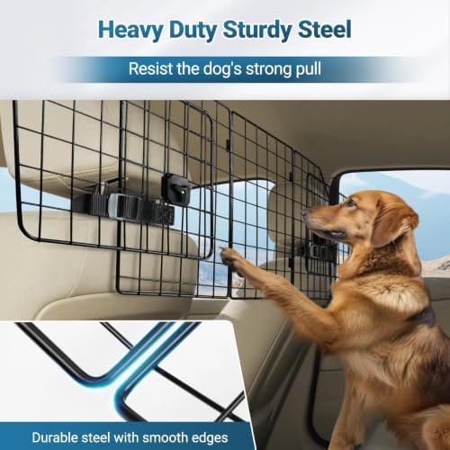 rabbitgoo Dog Car Barrier for SUV, Heavy-Duty Steel Wire Pet Gate - Image 6