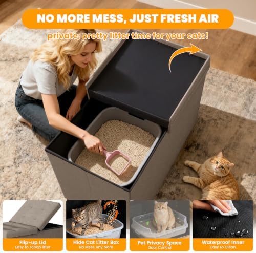 3-in-1 Cat Litter Box Enclosure - Image 5