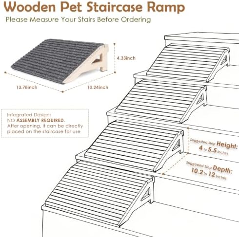 Fixed Wooden Dog Stairs - Image 6