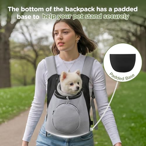 BONTHEE Pet Dog Backpack Carrier Small Pet Front Backpack, Ventilated Mesh Dog - Image 4