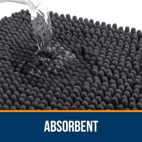 OLANLY Bathroom Rugs 34x21, Extra Soft Absorbent Chenille Bath Rugs - Image 4