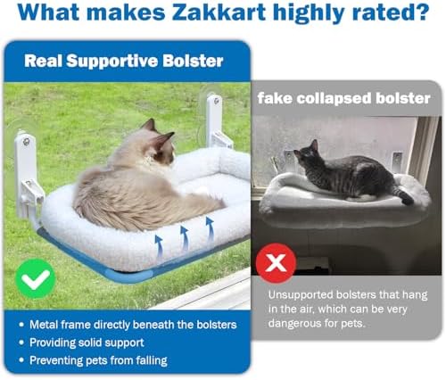 Zakkart Foldable Cat Hammock for Window - Image 2