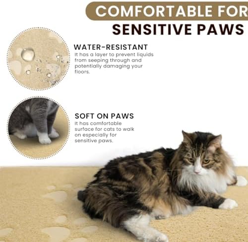 Andalus Medium Cat Litter Mat, Non-Slip & Easy to Clean Cat Litter Box Mat - Image 5