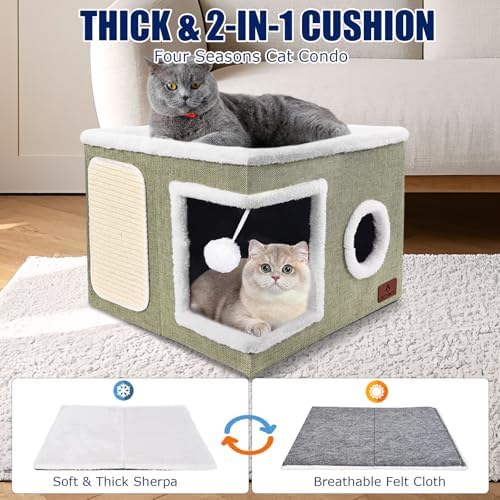 Cat Beds for Indoor Cats, Large Cat Cave Bed - Image 6