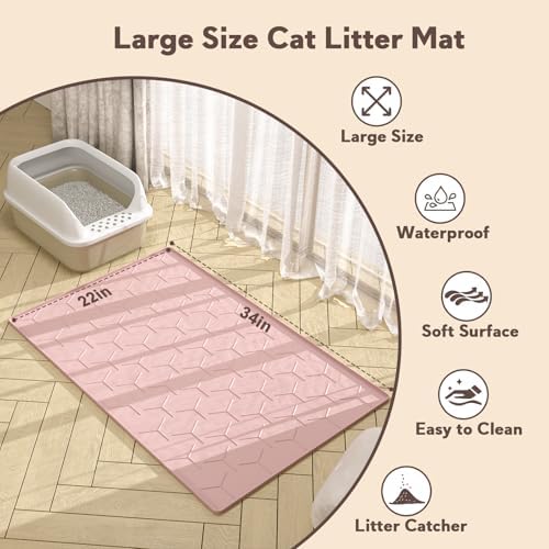 Garoopion Silicone Cat Litter Mat 34×22 inch - Image 4