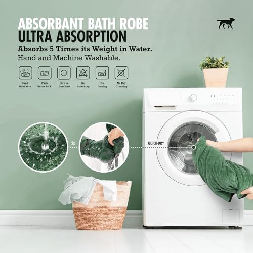 Tuff Pupper Fast Drying Dog Bath Robe | 800 GSM Plush Dog Towel - Image 6