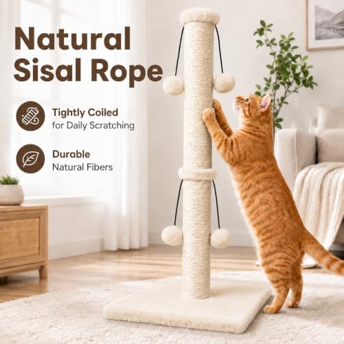 Dimaka 29'' Cat Scratching Post, Sisal Post - Image 6