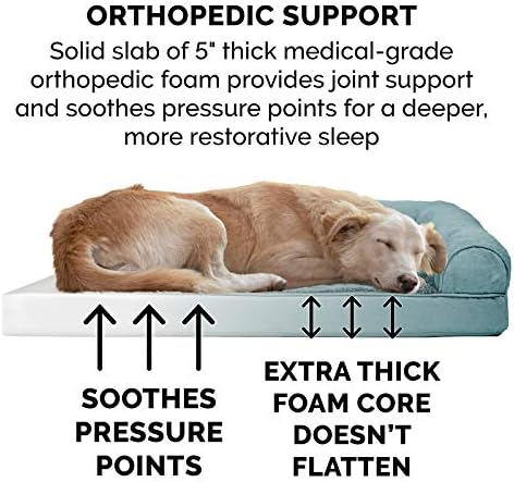 Furhaven Orthopedic Dog Bed for Large Dogs w/ Removable Bolsters & Washable - Image 5