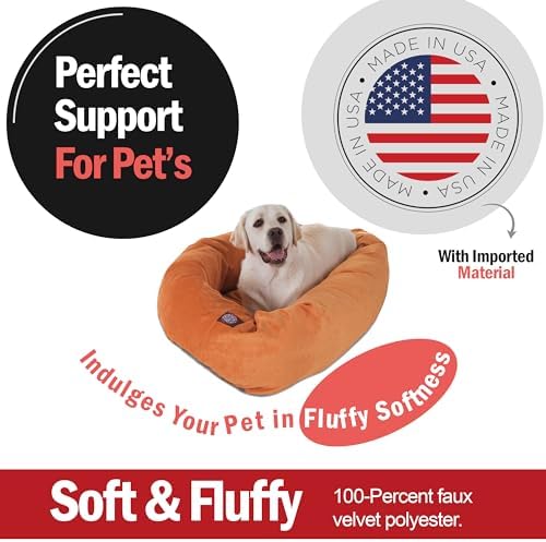 Majestic Pet 40 Inch Micro Velvet Calming Dog Bed Washable – Cozy Soft Round - Image 2
