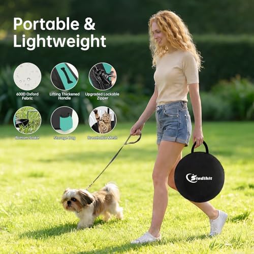 Siedihit 28" Dog Playpen, Cat Puppy Pen, Pet Portable Crate Indoor Outdoor - Image 5
