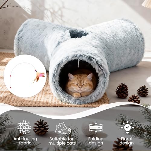 Tempcore Plush Cat Tunnel, 3-Way Collapsible Toy - Image 6