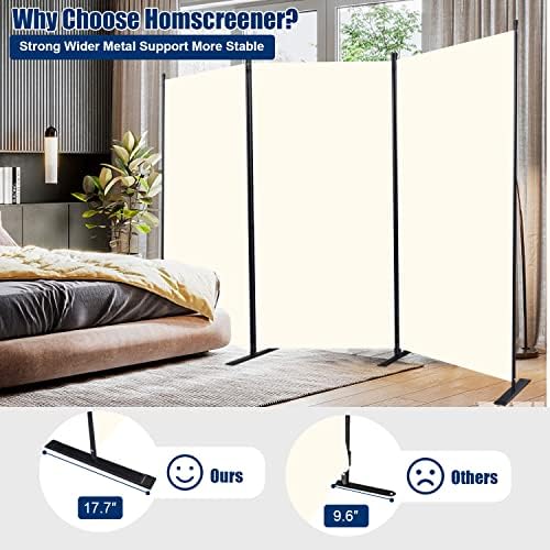 Room Divider 3 Panel-102''Wide, 6FT Room Dividers and Folding Privacy Screen - Image 3