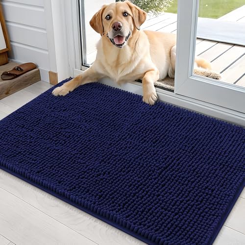 OLANLY Dog Door Mat for Muddy Paws 36x24, Super Absorbent Chenille Mud Mat by OLANLY