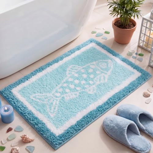 Boao Ocean Bathroom Rug Sardine Bath Mat, 24 x 16 Inches by Boao