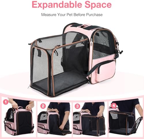 Large Cat Backpack Carrier Expandable Foldable Pet Carrier Backpack - Image 4