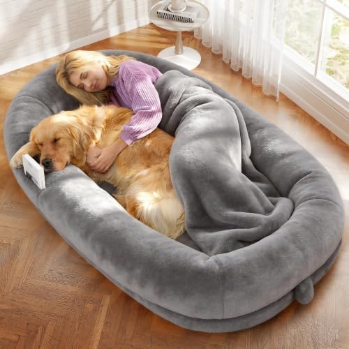 Murago Human Dog Bed for Adults, Light Grey by Murago