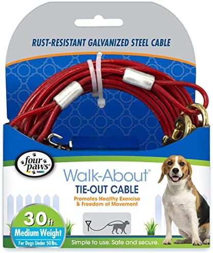 Four Paws Medium Weight Dog Tie Out Cable by FourPaws