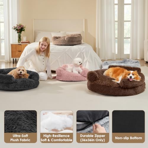EHEYCIGA 26" Calming Donut Dog Bed - Image 5