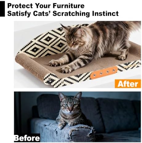 2-Pack 26.4-Inch Cat Scratching Board Bed, Scratch Pad - Image 7