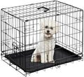 DUMOS Dog Crate 24 Inch, Foldable Puppy Small Dog Cage Pet Kennel by DumosLifestyle