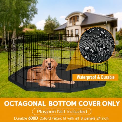 Dog Playpen Bottom Pad, 600D Oxford Waterproof Mat - Image 4
