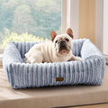 Bedsure ComfyFleece® Cute Dog Bed Medium Large Size Dog，30in Blue Indigo by BEDSURE