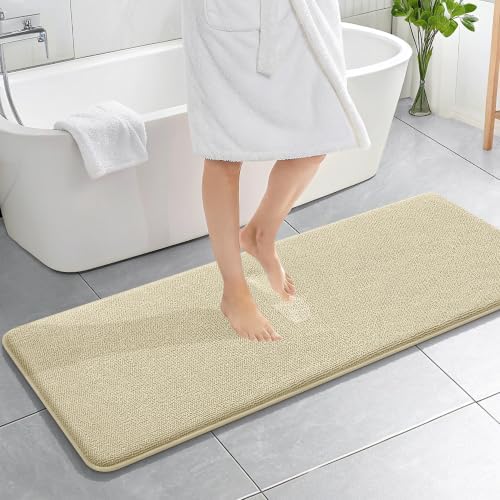 OLANLY Memory Foam Bathroom Runner Rug 59x20, Absorbent Long Bath Mat by OLANLY