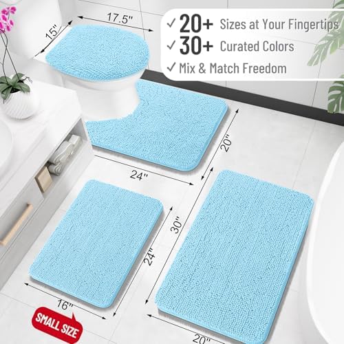 OLANLY Bathroom Rugs 34x21, Extra Soft Absorbent Chenille Bath Rugs - Image 2