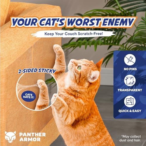 Panther Armor Cat Scratch Furniture Protector, 10 Double-Sided Tape Sheets - Image 2
