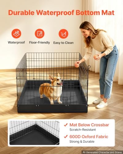VEVOR Dog Playpen, 24 Inch 4-Panel Metal Puppy Pen - Image 4