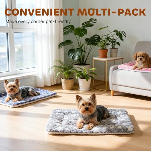 Mora Pets Dog Crate Pad Bed Ultra Soft Pet Mat Star Print 2 Pack 24 Inch - Image 2