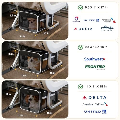 Lekereise Top-Expandable Pet Carrier 17x11x9.5 Inch Alaska Hawaiian Airline - Image 2