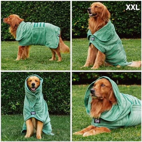 Tuff Pupper Fast Drying Dog Bath Robe | 800 GSM Plush Dog Towel - Image 3