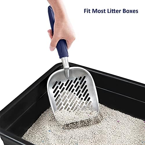WePet Cat Litter Scoop, Aluminum Alloy Sifter, Kitty Metal Scooper, Deep Shovel - Image 5