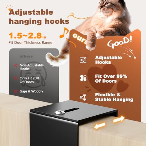 2026 New 4-Level Over Door Cat Tree, Door Hanging Cat Shelf - Image 4