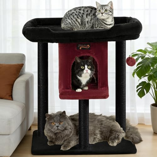 Cat Tree Tower Scratching Post for Indoor Large Adult Cats by FeliskynCatTreeTower