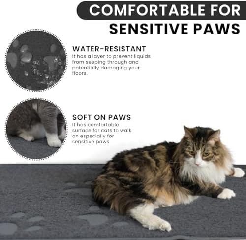 Andalus Medium Cat Litter Mat, Non-Slip & Easy to Clean Cat Litter Box Mat - Image 5