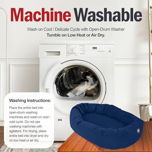 Majestic Pet 40 Inch Suede Calming Dog Bed Washable – Cozy Soft Round Dog Bed - Image 7