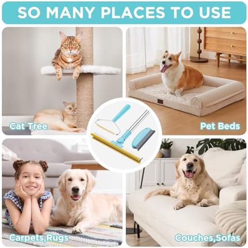 3 in 1 Carpet Rake for Pet Hair Removal, Tool Set of 3 - Image 3