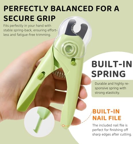 Pet Nail Clipper with Light for Cats & Small Dogs Puppies, Ultra Bright LED to - Image 4