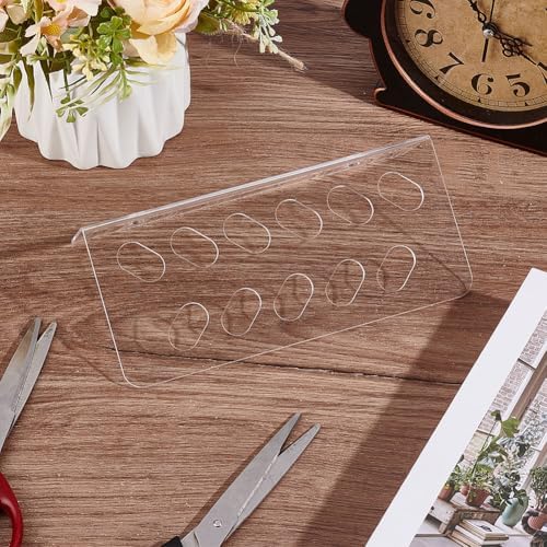 AHANDMAKER 2Pcs Clear Acrylic Wall Mounted Scissors Shear Holder Rack - Image 5