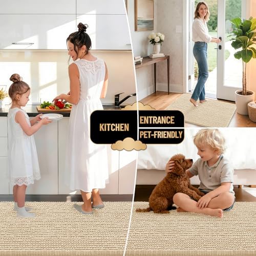 OLANLY Thick Chenille Large Bathroom Rugs 44x32, Absorbent Bath Mat - Image 6