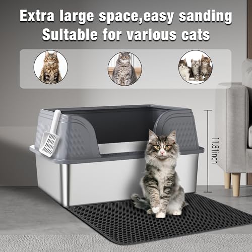 Suhaco XXL Stainless Steel Litter Box - Image 2