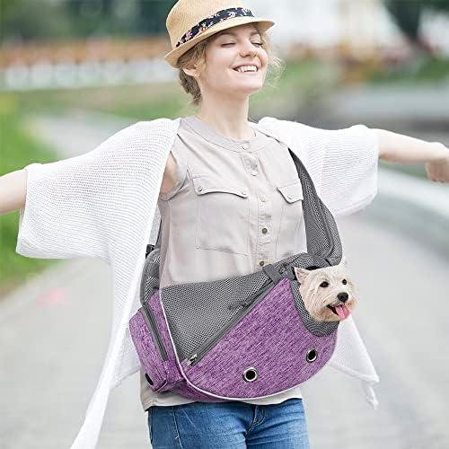 PetAmi Small Dog Sling Carrier, Puppy Cat Hands-Free Purse, 5 lb - Image 5